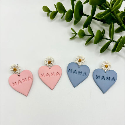 Mama Polymer Clay Earrings