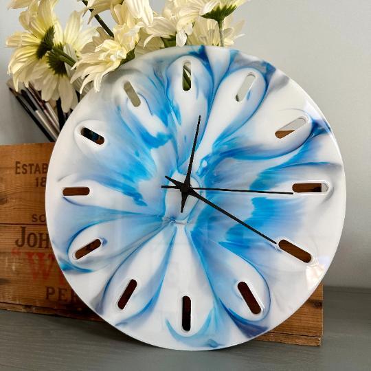 Abstract Flower 12" Custom Resin Clock