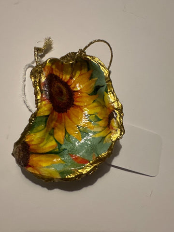 Sunflower oyster ornament