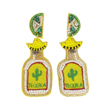 Tequila Lime Seed Bead Earrings