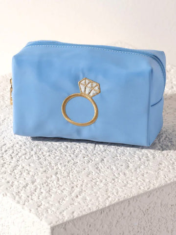 Something Blue - Diamond Ring Zip Pouch