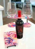 Custom Made Fluid Art Wine Caddy