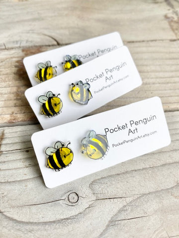 Pocket Penguin Earrings Bees