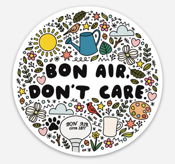 Hayden Ireland Art / Bon Air, Don't Care 3" Sticker