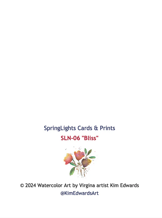 Tulip Flower SpringLights "Bliss" Note Card, Retail Package SLN-06