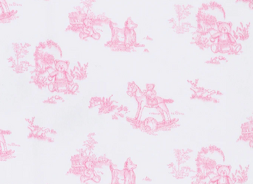 Pink Baby Gown Toile Print