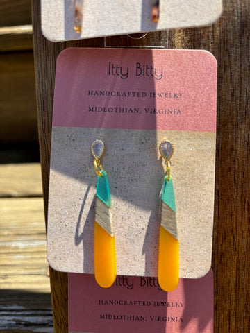 Handmade Dangle Earrings with Hypoallergenic Posts