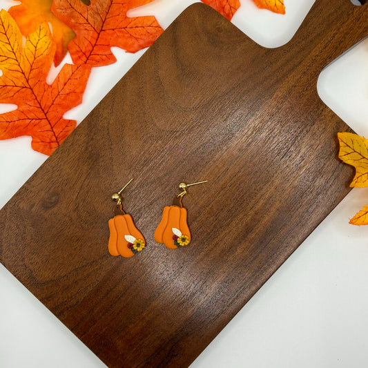 Floral Gourd Polymer Clay Earrings