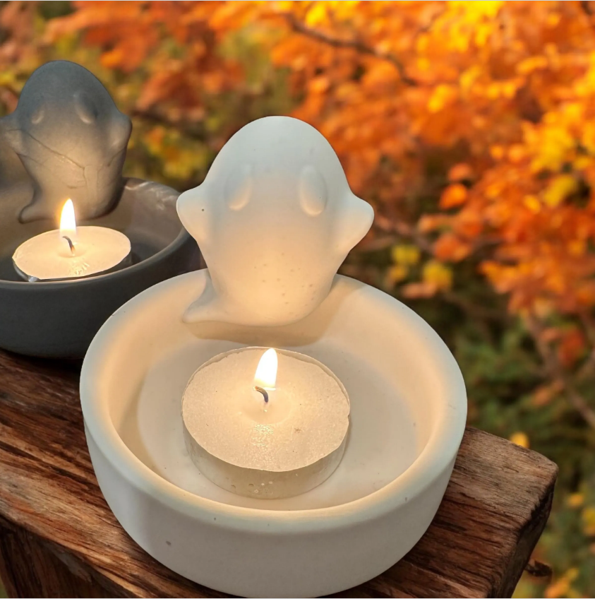 Ghost Candle Holder/Trinket Dish, Luxe Home Decor