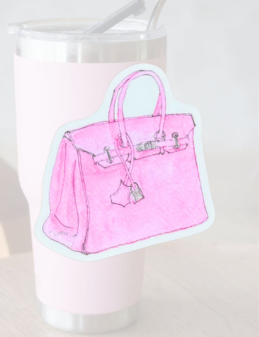 2.5" Sticker, Bubblegum Luxury Handbag