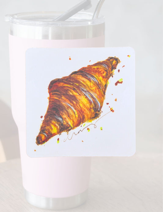 3" Sticker, Croissant Art