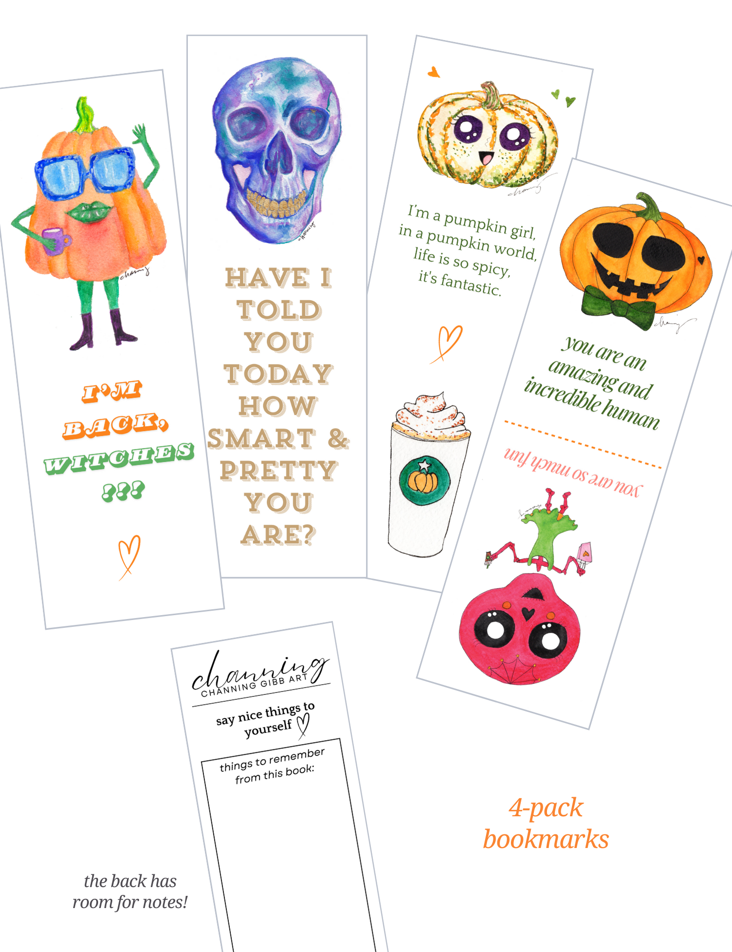 Fall Bookmarks (4-pack)