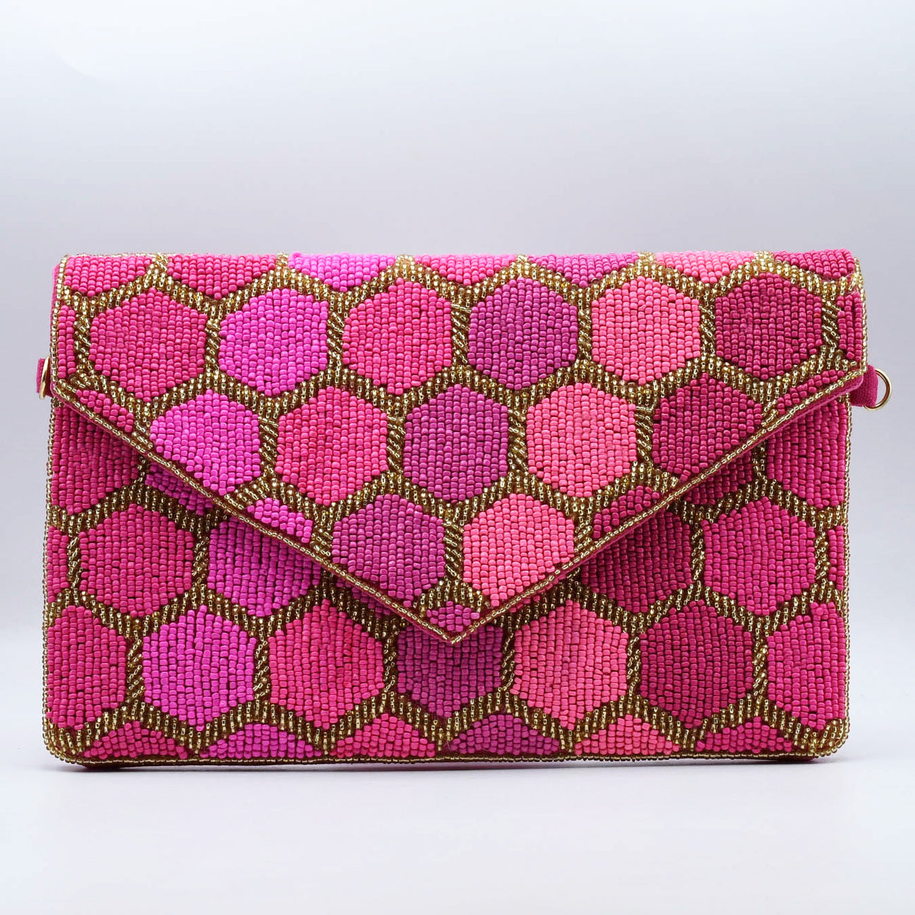 Pink Honey Comb Clutch