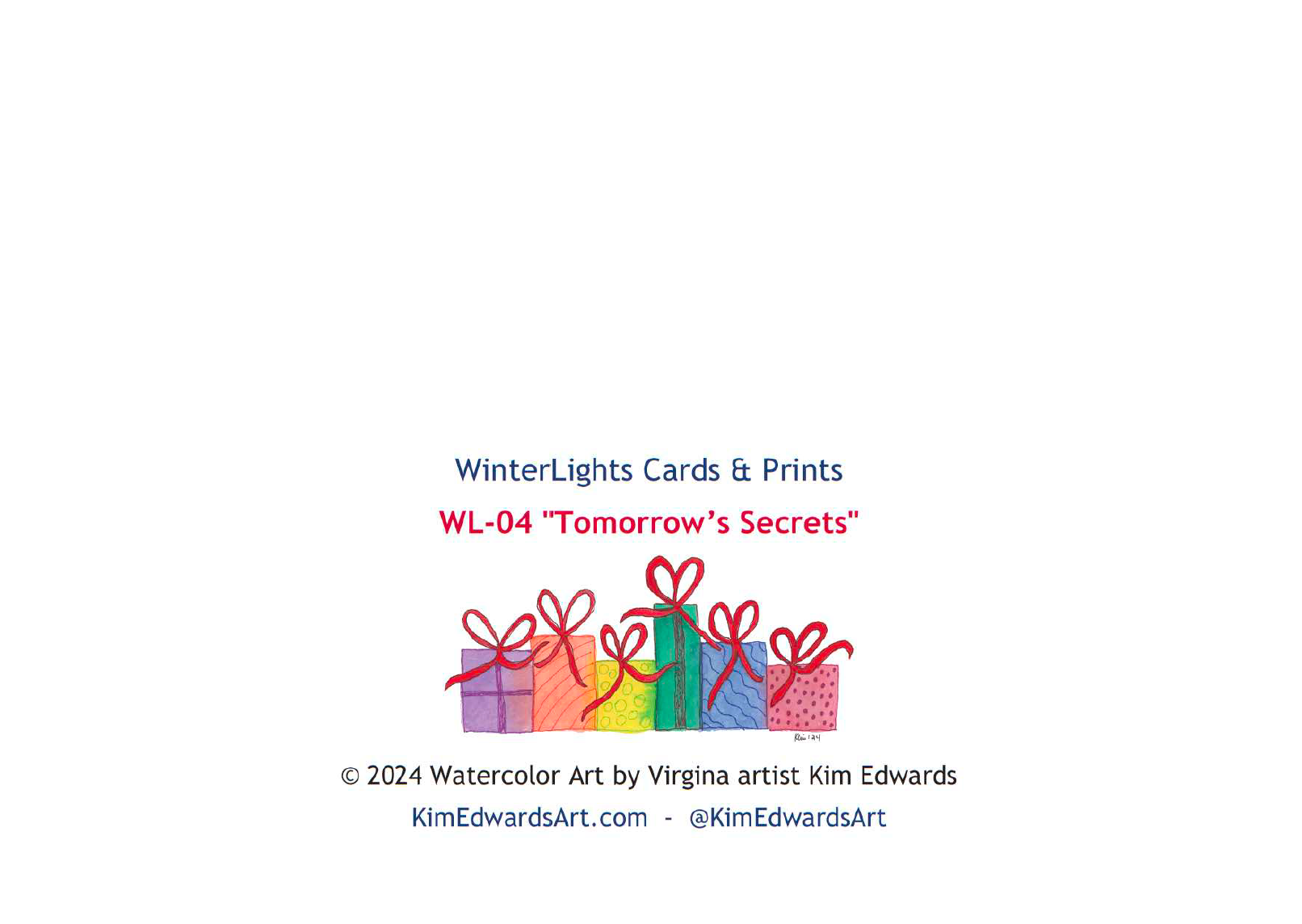 Presents WinterLights Boxed Set of 6 Note Cards, "Tomorrow's Secrets" (WLN-B04)