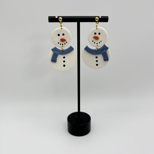 Snowman Polymer Clay Earrings