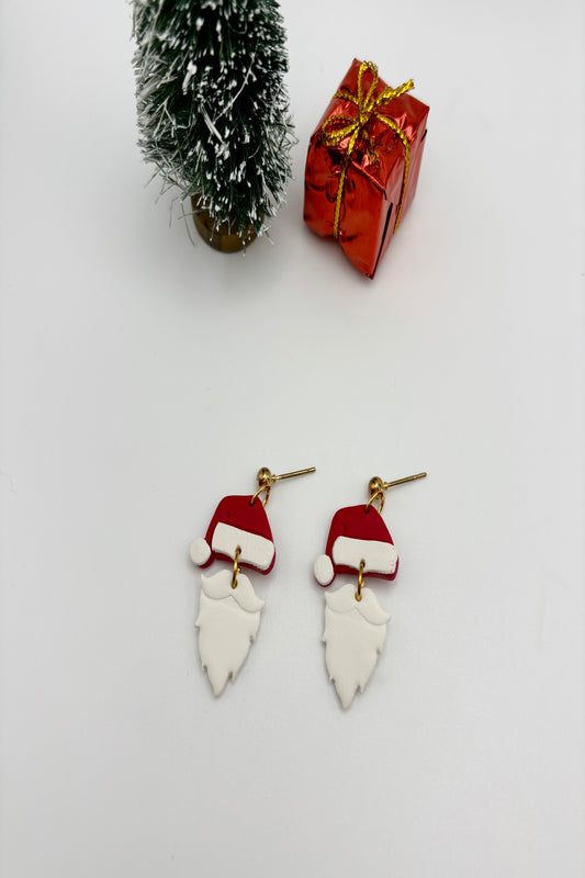 Santa Polymer Clay Earrings