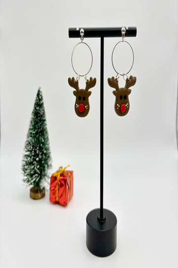 Rudolph Polymer Clay Earrings