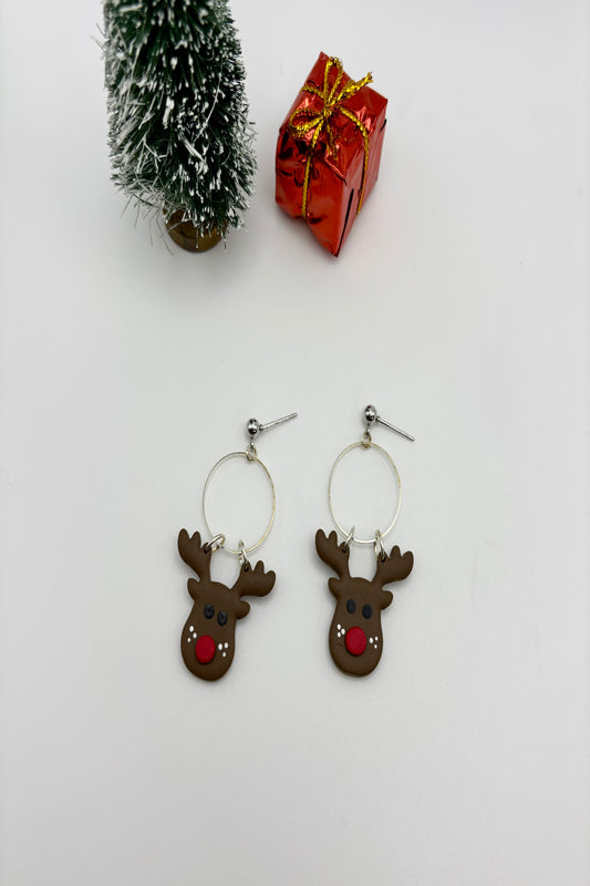 Rudolph Polymer Clay Earrings