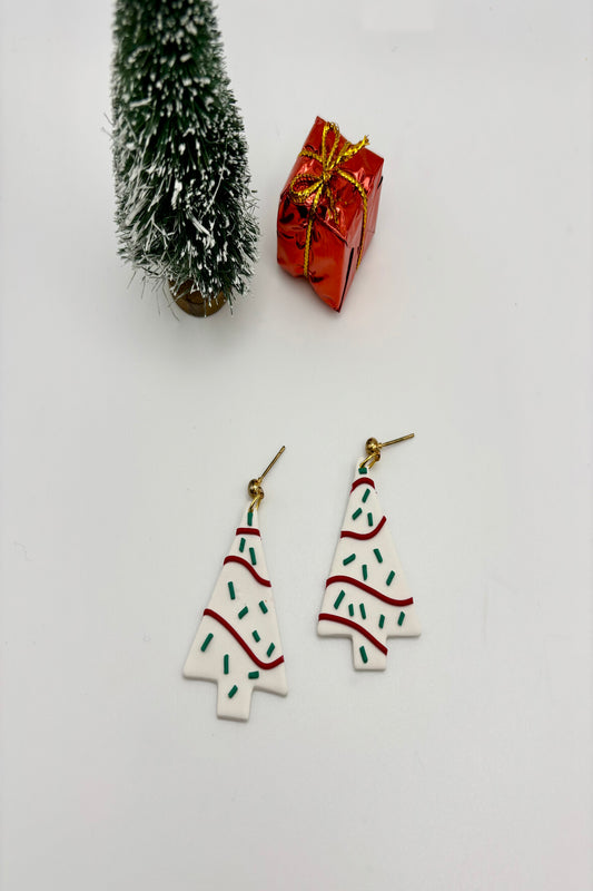 Little Debbie Christmas Snack Cake Polymer Clay Earrings