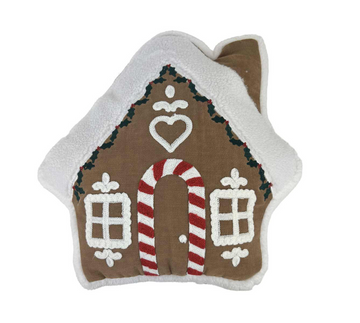 Christmas Gingerbread House Decorative Pillow