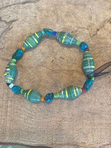 While Waiting Paper Bead Bracelet