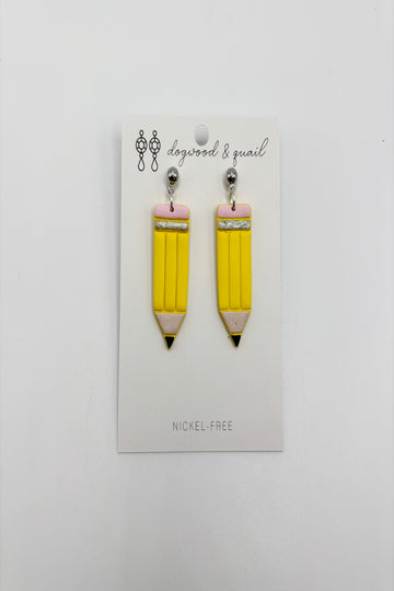 Pencil Polymer Clay Earrings