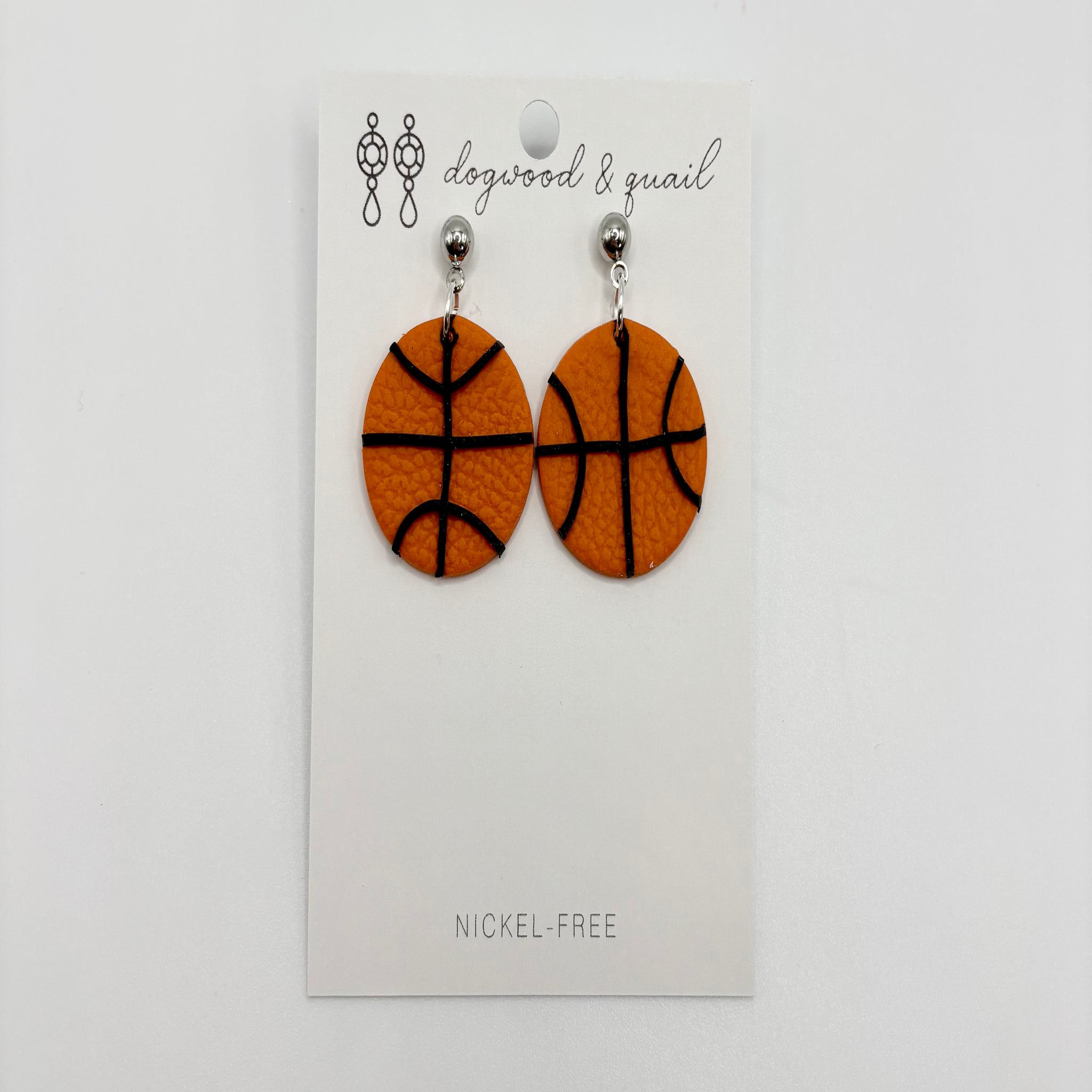 Basketball Polymer Clay Earrings