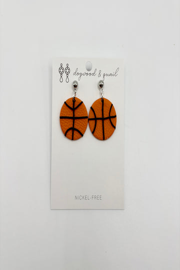 Basketball Polymer Clay Earrings