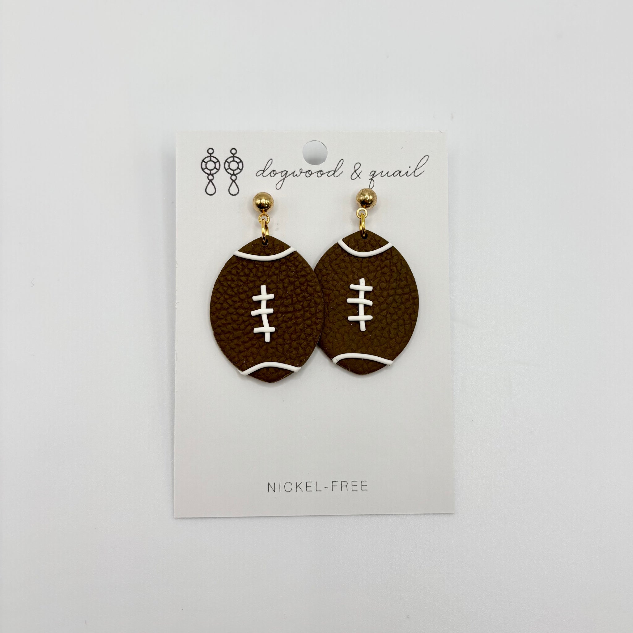 Football Polymer Clay Earrings