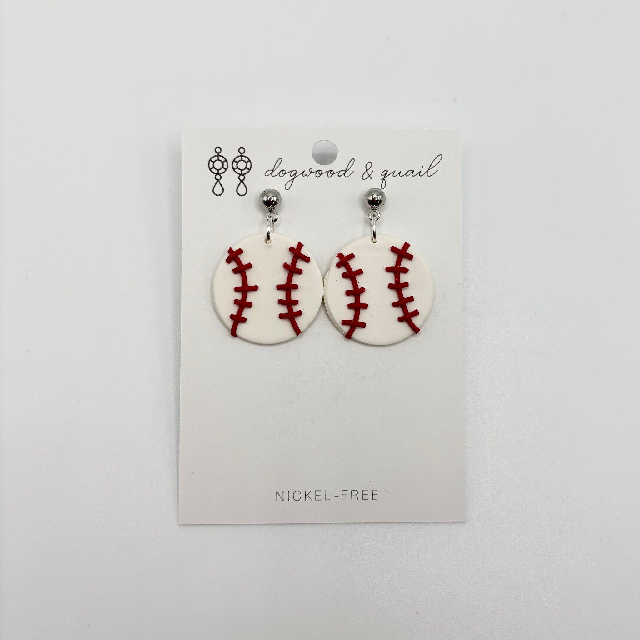 Baseball Polymer Clay Earrings