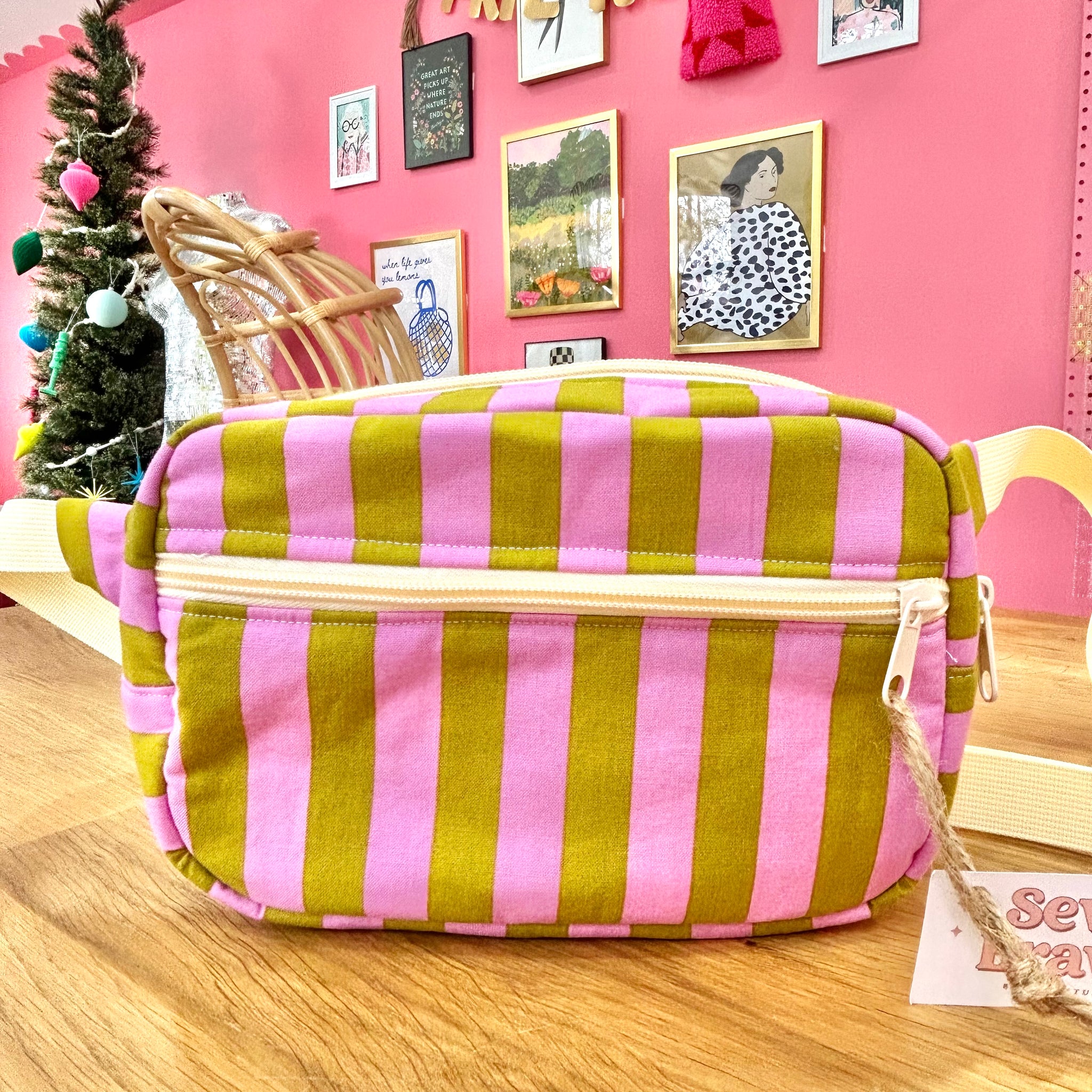 Striped chill bum bag