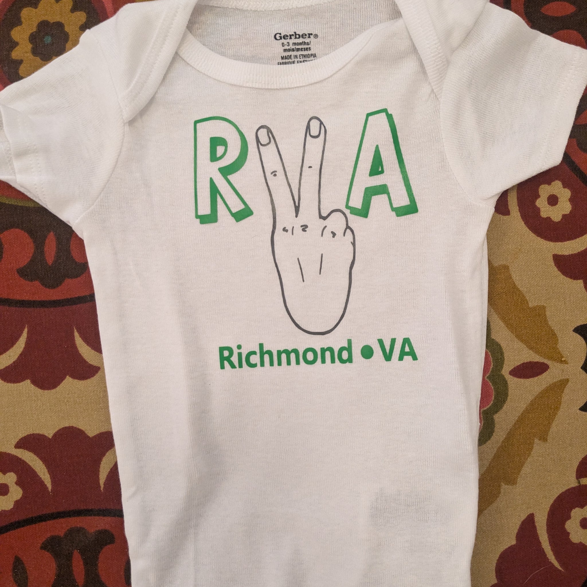 RVA Peace sign |  Richmond bodysuit