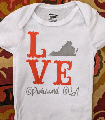 LOVE Richmond, VA baby bodysuit