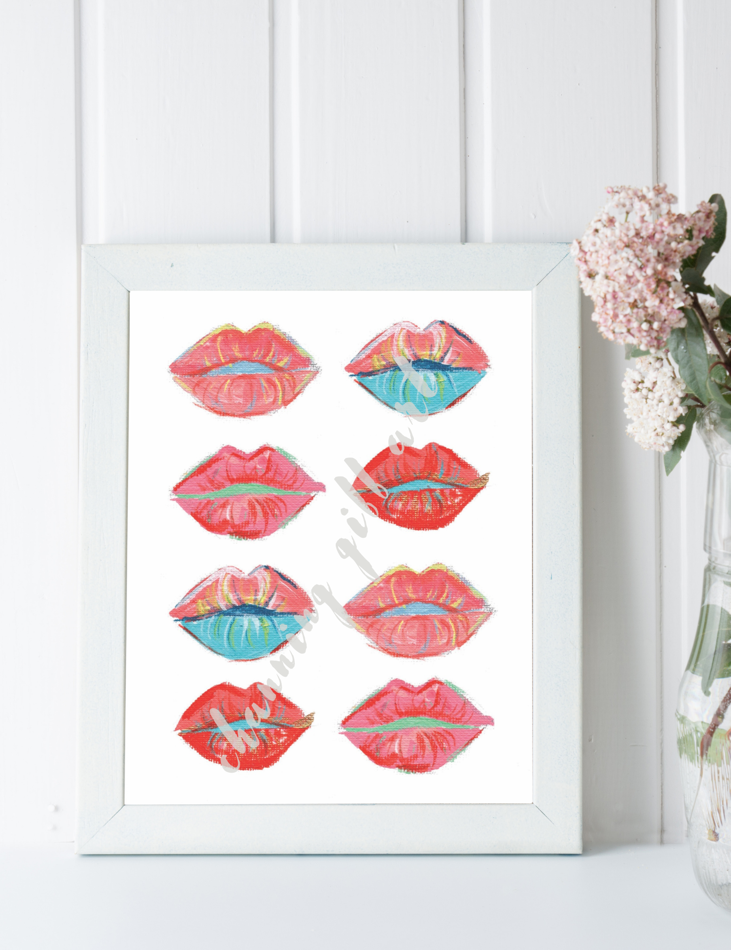 Pop Art Lips Print