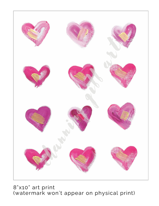 Pop Art Hearts Print