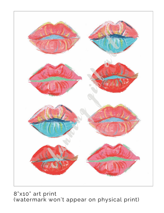 Pop Art Lips Print