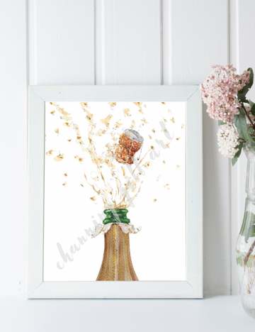 Champagne Pop Art Print