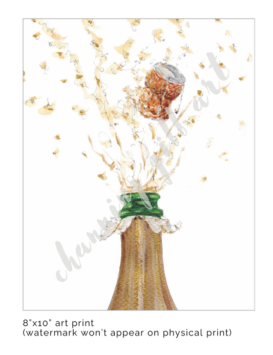 Champagne Pop Art Print