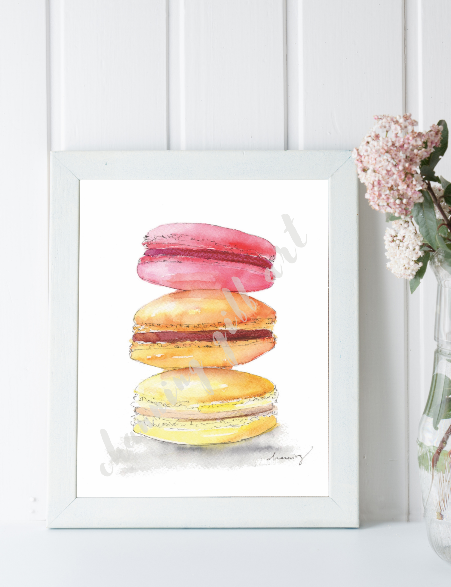 Stacked Macarons Print