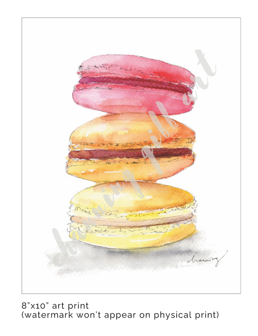 Stacked Macarons Print