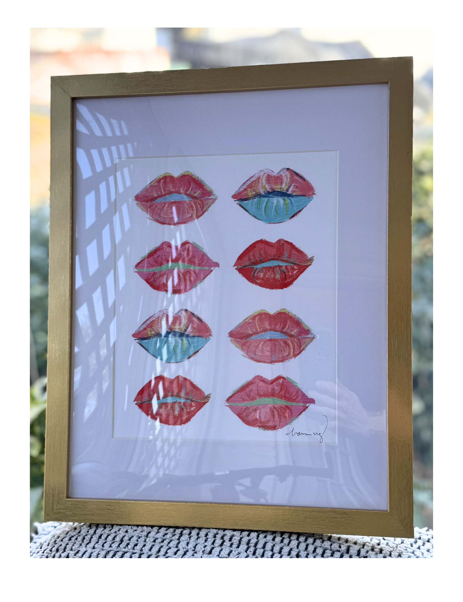 Framed Art: Lips