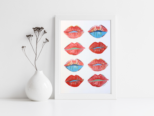 Valentine's Day Lips! Greeting Card