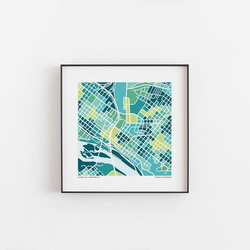 Richmond VA / Church Hill - Map Print - 12 x 12