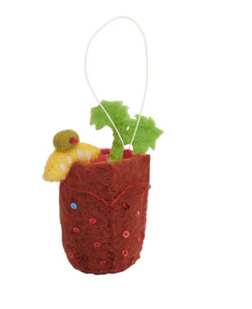 Felt Cocktail Bloody Mary Ornament