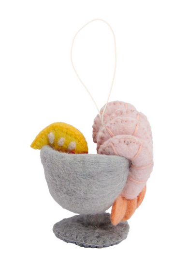 Felt Shrimp Cocktail Ornament