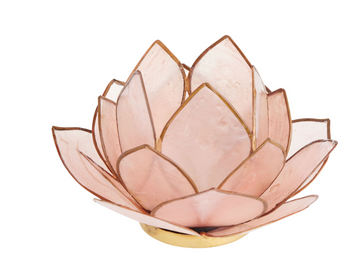 Capiz Lotus Tealight Candle Holder