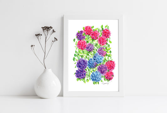 Hydrangea Flowers Thank You 5x7 Greeting Card